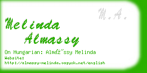 melinda almassy business card